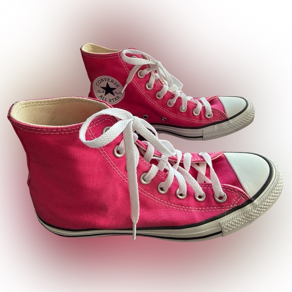 Converse Fuchsia Canvas High-Tops sz 8.5 womens - Picture 2 of 10